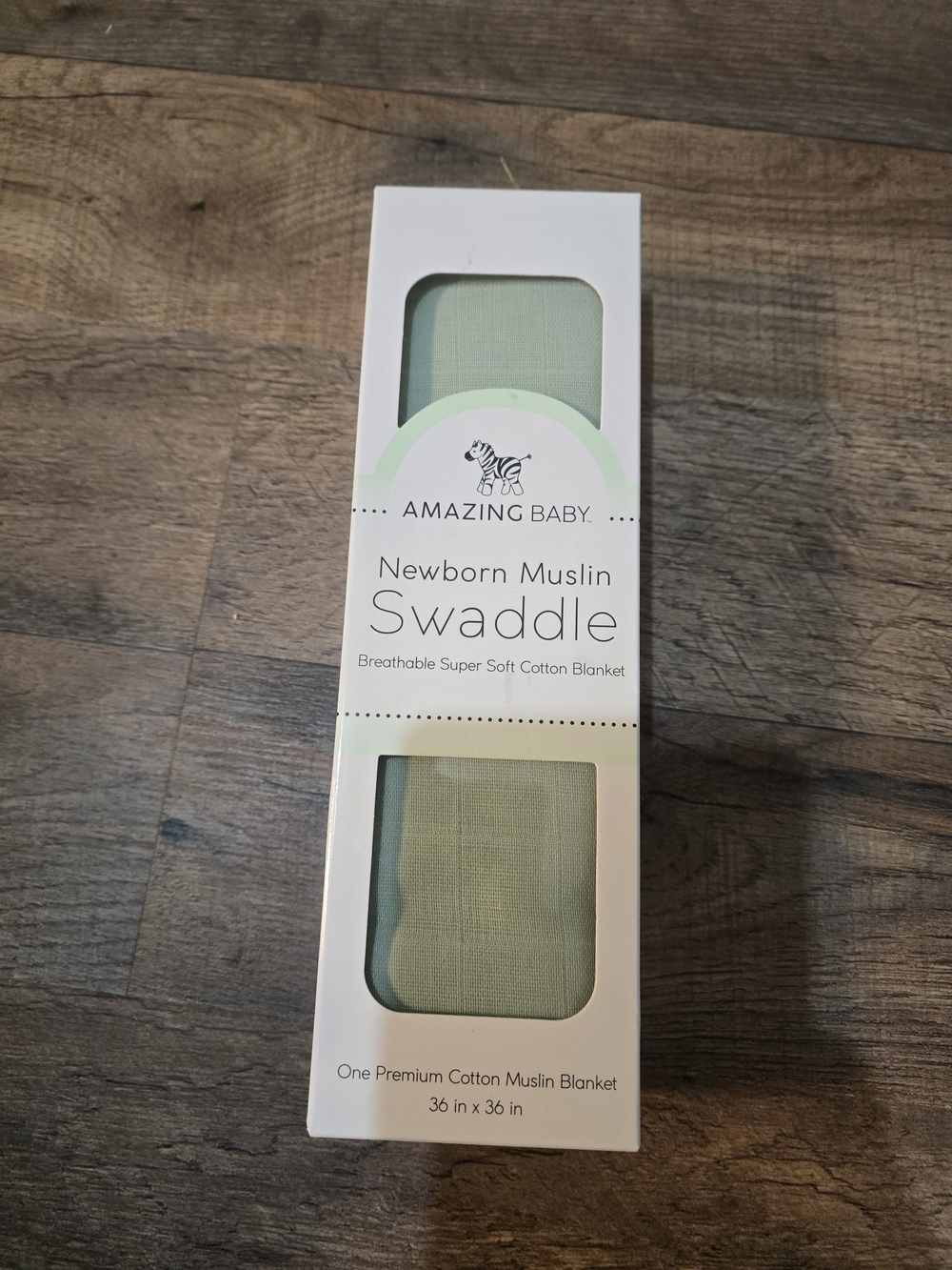 Amazing Baby Newborn Muslin Swaddle Blanket - Sage Green